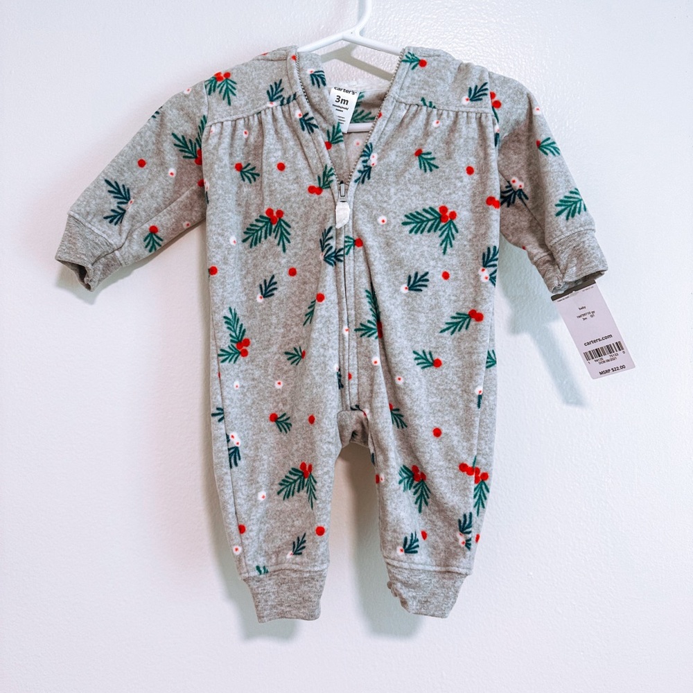 Brand new carters winter Christmas onesie coat